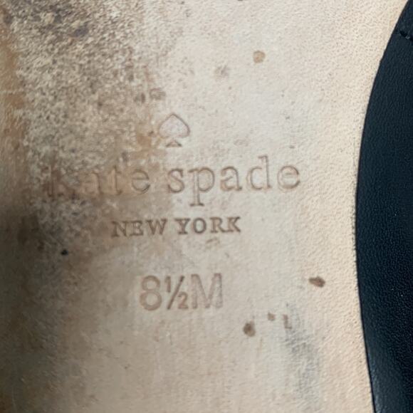 KATE SPADE NEW YORK Willa Leather Ballet Flats Shoes Bow Charm S-118 Sz 8.5 - Picture 9 of 9